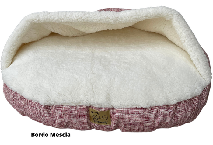 Cama com Cobertor Acoplado - em Pele