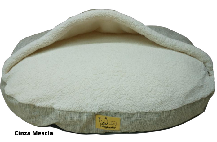 Cama com Cobertor Acoplado - em Pele